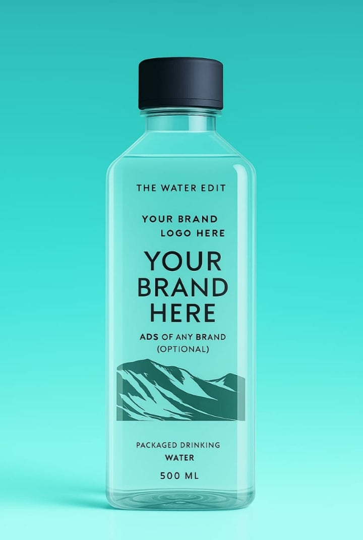 Customised premium water bottle (500ml- 24bottles/case)